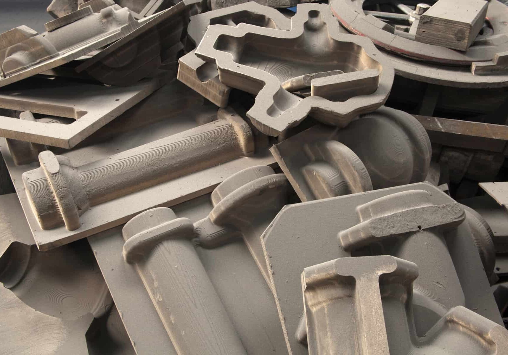 metal castings inside the factory